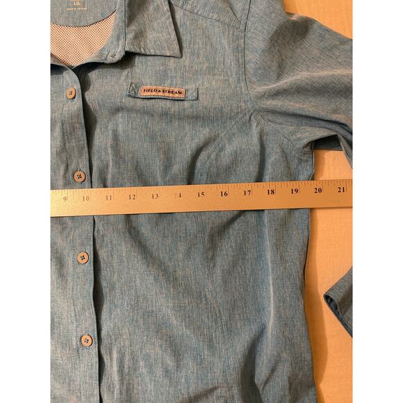 Field & Stream Women's Long Sleeve Size Large Button Up‎ Blue Outdoors Hiking - Picture 5 of 7